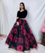 Black Florian Lehenga Set